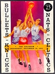 December 30, 1953 NBA Double Header Program with 35 Signatures Incl. Red Auerbach, Bob Cousy, Joe Lapchick - 13 Hall of Famers (BAS)