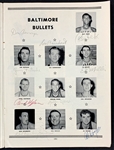 December 30, 1953 NBA Double Header Program with 35 Signatures Incl. Red Auerbach, Bob Cousy, Joe Lapchick - 13 Hall of Famers (BAS)
