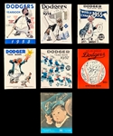 1953-1962 Brooklyn and Los Angeles Dodgers Yearbooks – with 5 Howard Mullin “Bum” Covers (7)