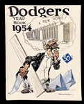 1953-1962 Brooklyn and Los Angeles Dodgers Yearbooks – with 5 Howard Mullin “Bum” Covers (7)