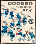 1953-1962 Brooklyn and Los Angeles Dodgers Yearbooks – with 5 Howard Mullin “Bum” Covers (7)