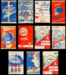 1950s-1960s Major League Scorecard Collection of 22 with Dodgers, Red Sox, Cubs, Giants, Senators and More