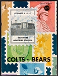 Incredibly Rare Gene Big Daddy Lipscomb Signature on 1957 Baltimore Colts vs. Chicago Bears Program with 25 Signatures (BAS)