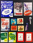 1950's NFL Press and Radio Guides and Other Ephemera (28 Pieces) Bears, Packers, Colts and Others