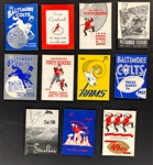 1950's NFL Press and Radio Guides and Other Ephemera (28 Pieces) Bears, Packers, Colts and Others