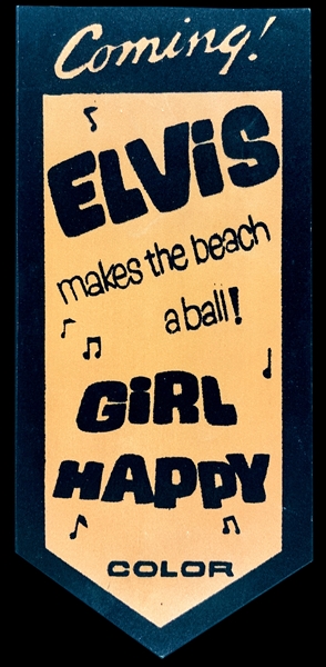 1965 <em>Girl Happy</em> Movie Theatre Ushers Badge – Promoting Elvis Presleys Film