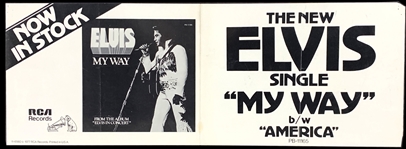 1977 RCA Record Store Poster for Elvis Presley's Single “My Way”