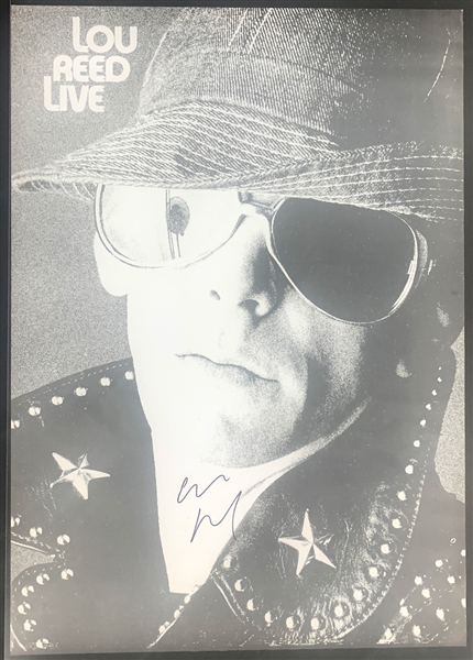 Lou Reed Signed Poster for his 1975 Live LP <em>Lou Reed Live</em> (BAS)