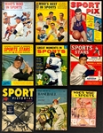 Dick Perez's Personal 1950's-1960's Baseball Magazine Collection of 48 – with <em>Baseball Stars</em>, <em>Who's Who</em>, <em>Street and Smith's</em> and others
