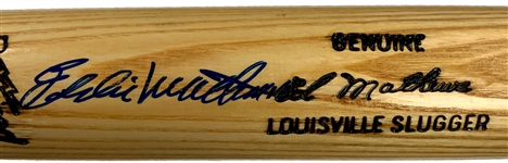 Eddie Mathews Signed Louisville Slugger Signature Model Baseball Bat (BAS)