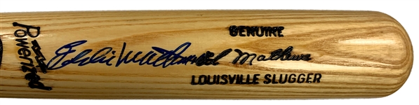 Eddie Mathews Signed Louisville Slugger Signature Model Baseball Bat (BAS)