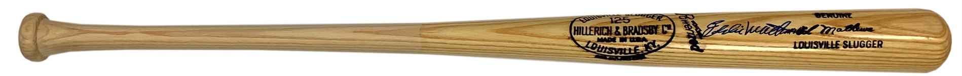 Eddie Mathews Signed Louisville Slugger Signature Model Baseball Bat (BAS)