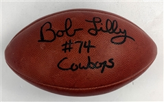 Bob Lilly Signed Dallas Cowboys Career Achievement Jersey and Signed Wilson NFL Football (BAS)