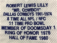 Bob Lilly Signed Dallas Cowboys Career Achievement Jersey and Signed Wilson NFL Football (BAS)