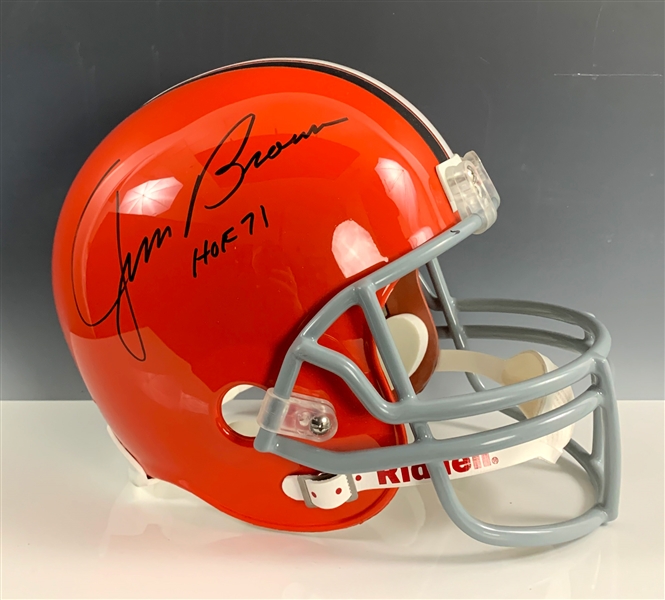 Jim Brown “HOF 71” Cleveland Browns Helmet (BAS)