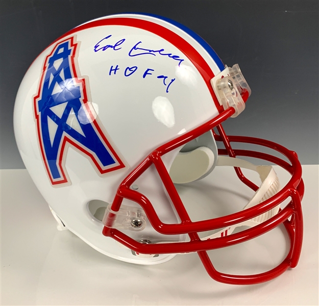 Earl Campbell HOF 91” Houston Oilers Helmet (BAS)