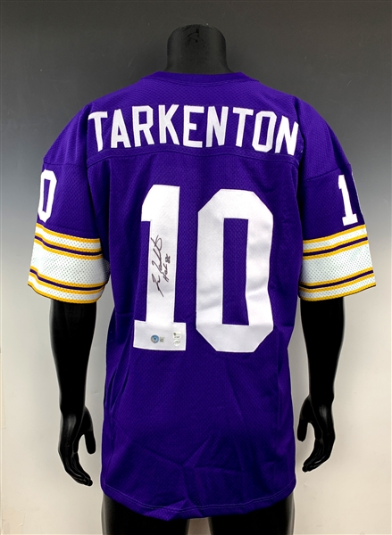 Frank Tarkenton "HOF 86" Signed Minnesota Vikings Jersey (BAS)