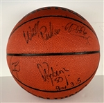 1996-1997 San Antonio Spurs Team Signed Basketball with David Robinson and Dominique Wilkens (BAS)