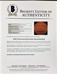1996-1997 San Antonio Spurs Team Signed Basketball with David Robinson and Dominique Wilkens (BAS)