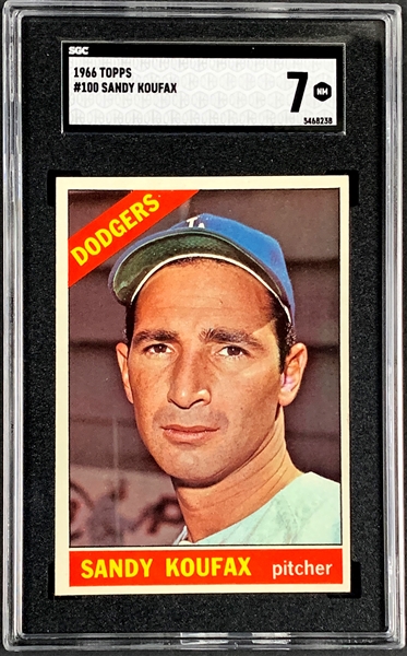 1966 Topps Baseball Partial Set (420/598) Incl. #100 Sandy Koufax SGC NM 7