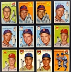 1954 Topps Baseball Collection (233) Including Ernie Banks and Al Kaline Rookie Cards
