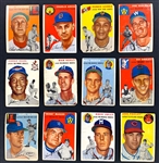 1954 Topps Baseball Collection (233) Including Ernie Banks and Al Kaline Rookie Cards