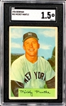 1954 Bowman Complete Set (224) Incl. #65 Mickey Mantle - SGC FR 1.5
