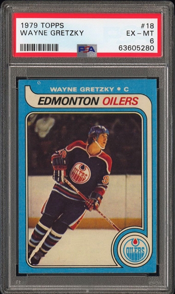 1979 Topps Wayne Gretzky Rookie Card #18 - PSA EX-MT 6