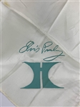 Elvis Presley White Souvenir Scarf with Hilton H Logo