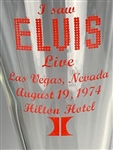 Elvis Presley August 1974 Opening Night Glass From The Las Vegas Hilton, Plus Mini Photo Booklet, Hilton Ashtray and Matchbox