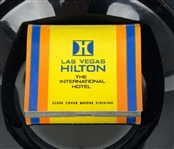 Elvis Presley August 1974 Opening Night Glass From The Las Vegas Hilton, Plus Mini Photo Booklet, Hilton Ashtray and Matchbox