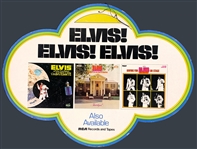 1975 RCA Record Store Ceiling Hanger Promoting Elvis Presley’s Album Promised Land and Several Earlier Releases