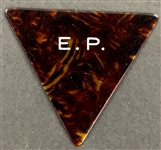 Elvis Presley Owned “E.P.” Faux Tortoiseshell Triangular Guitar Pick with LOA from Graceland