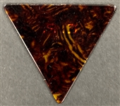 Elvis Presley Owned “E.P.” Faux Tortoiseshell Triangular Guitar Pick with LOA from Graceland