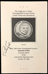 Justice Antonin Scalia Signed Lecture Program (BAS)