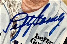 Hall of Famer and Superstars Signed Yellow Hall of Fame Plaques and Photos (9)