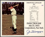Joe DiMaggio Signed Hall of Fame Induction Day Photo (BAS)