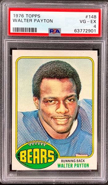 1976 Topps Football #148 Walter Payton Rookie Card - PSA VG-EX 4