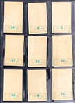 1965 Topps Embossed Complete Set (72) Plus 24 Duplicates