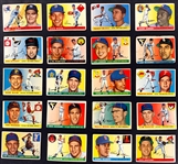 1955 Topps Baseball Partial Set (116/208) Including Ted Williams and Hank Aaron