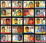 1955 Topps Baseball Partial Set (116/208) Including Ted Williams and Hank Aaron