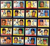 1955 Topps Baseball Partial Set (116/208) Including Ted Williams and Hank Aaron