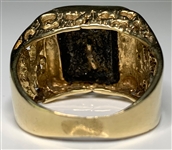 Elvis Presley Owned 14K Gold and Onyx Eagle and Cross Ring