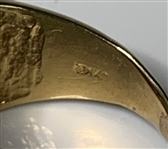 Elvis Presley Owned 14K Gold and Onyx Eagle and Cross Ring