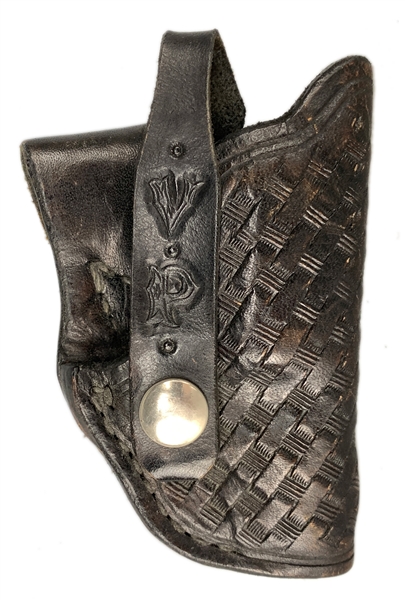 Vernon Presley Owned and Heavily Used “V.P.” Monogrammed Gun Holster – Made by Mike McGregor