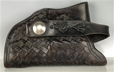 Vernon Presley Owned and Heavily Used “V.P.” Monogrammed Gun Holster – Made by Mike McGregor