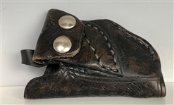 Vernon Presley Owned and Heavily Used “V.P.” Monogrammed Gun Holster – Made by Mike McGregor
