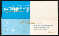1960 Elvis Presley “Views of Graceland Foldout” Christmas Card with Original Graceland Envelope