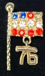 Elvis Presley “Spirit of 76” Bicentennial Flag Pin Gifted to His Cousin Patsy Presley