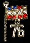 Elvis Presley “Spirit of '76” Bicentennial Flag Pin Gifted to His Cousin Patsy Presley